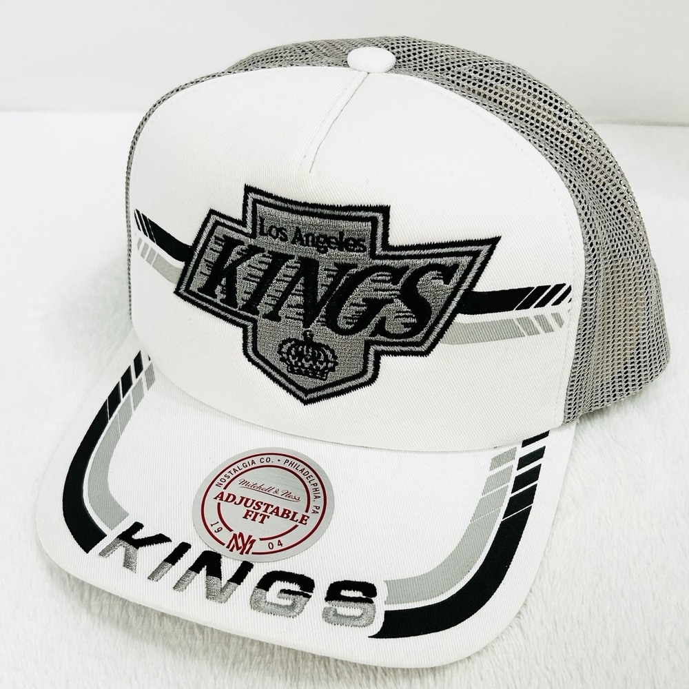 Los Angeles Kings Mitchell & Ness Last Lap Trucker Foam Hat Cap Adjustable‎ Snap